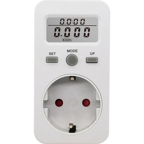 Prise Mesureur d'Énergie Multistandard - Type F, Précision ±2%, pour Maison et Bureau, Écran LCD
