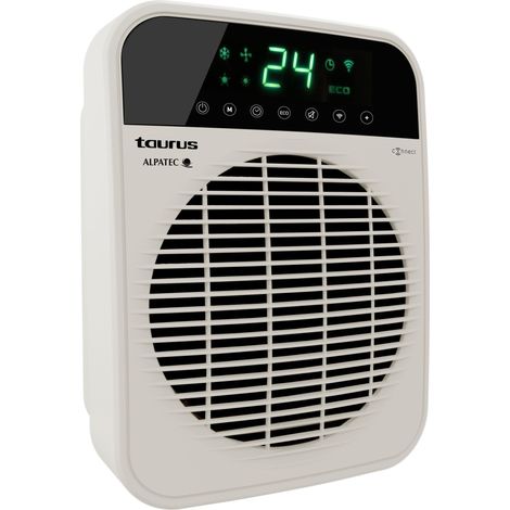 Taurus Alpatec Factor Connect - Radiateur céramique 2000W, intelligent avec wifi contrôlable par la voix, 2 intensités, ventilateur, thermostat, minuterie, mode ECO, silencieux, affichage digital (1/4)