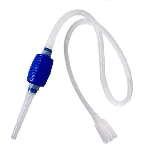 Aquarium Siphon Gravel Water Filter Handheld Base Cleaning Tool Fish Tank Vacuum Water Changer Air Pump Accessories (Color : White, Size : 143CM)