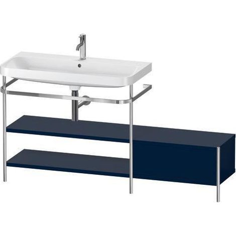 Ensemble lavabo HAPPY D.2 PLUS 1600x490mm sans trou de robinetterie, blanc brillant