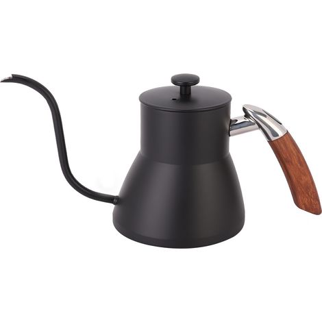 Théière en acier inoxydable de 800 ml avec filtre à café et à thé, idéale pour la cuisine. (1/5)
