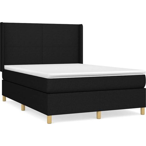 Maison Exclusive - Giroletto a Molle con Materasso Nero 140x190 cm in Tessuto (1/5)