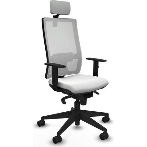 piqueras-y-crespo Chaise moderne blanc bureau confortable (1/3)
