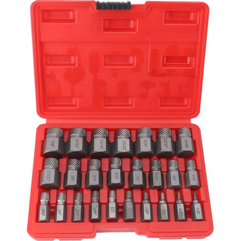 Sechskantschraubenausdreher, Zoll-Ausdrehwerkzeug für beschädigte, abgebrochene oder abgenutzte Schrauben und Bolzen, Originalfarbe, 25 Stück. (1/5)