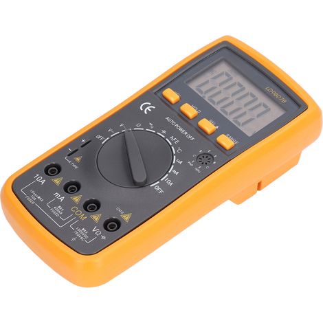 LD9807B Digitalmultimeter mit Hintergrundbeleuchtung, Temperaturfühler, Spannungs- und Strommessgerät, Widerstands- und Kapazitätsmessgerät (1/5)