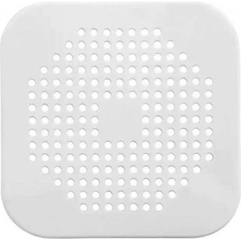 Lot de 10 protège-éviers en silicone, attrape-cheveux, crépine pour cuisine et salle de bain, protection efficace contre les bouchons, blanc (1/5)