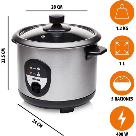 Arrocera Tristar RK 6146 acero inoxidable 400 W (1/3)