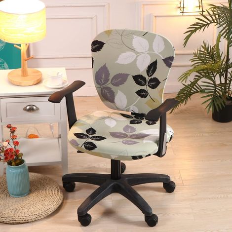 Extensible Housse de Chaise de Bureau, Impression Universelle Housse de Fauteuil de Bureau, Amovible Housse pour Chaise de Bureau (1/5)