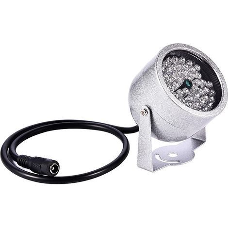 48 luci LED IR, illuminazione intelligente in lega di alluminio, luce a infrarossi impermeabile per visione notturna per telecamere di sicurezza CCTV, luce IR CCTV (1/5)