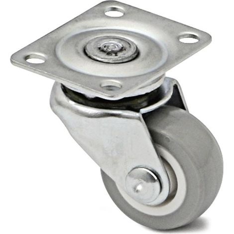 Q&ampQ rueda giratoria brooke aro de goma ø30 plástico h37 , La rueda giratoria Brooke cuenta con un aro de goma, diámetro de 30mm y una altura de 37mm, su mate (1/2)