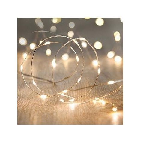 Guirlande lumineuse LED étanche de 10 m (32,8 pi), fonctionnant sur piles, idéale pour mariages, maison, jardin et fêtes.