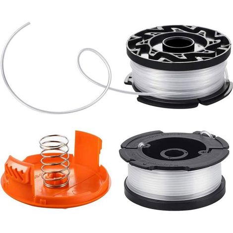 KLVGTIFS PU2 Pièces Bobine de Rechange de Tondeuse à Gazon en Nylon Bobine de Fil Debroussailleuse pour Black Decker AF-100-3ZP (1/5)