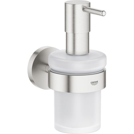 Grohe Essentials Dispensador de jabón con soporte, Supersteel (40448DC1) (1/2)