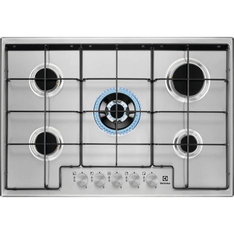 Electrolux Piano de cuisson gris 5 foyers Wok multicouronne (1/5)