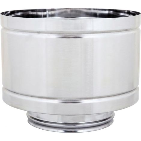 MAKA Terminale a Botte Canna Fumaria Doppia Parete 50 Inox Ø 100 mm (esterno 200) (1/5)