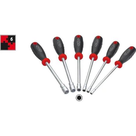 Vigor Juego de Destornilladores Hexagonales Cromados 6 piezas