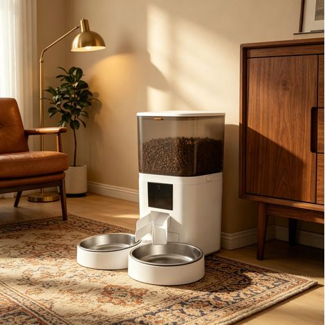 Automatischer Katzenfutterspender 6 L WiFi Tuya, 2 Edelstahlnäpfe HAVRYA (1/5)