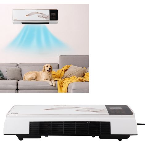 [Calefactor eléctrico] Mini calefactor de pared fabricado en ABS y PP con mando a distancia para ventilación natural, adecuado para dormitorios, baños y salas de estar. (1/5)