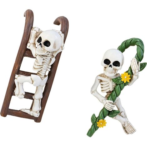 jardinières suspendues en forme de crâne pour la décoration d'Halloween, plantes et jardin, résine (1/5)