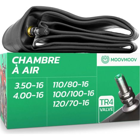 Chambre à Air 16 Pouces pour Pneus 110/80-16, 100/100-16, 120/70-16, 3.50-16 et 4.00-16 (1/5)