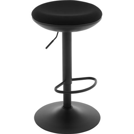 WOLTU 1x Barhocker Barstühle Höhenverstellbar drehbar, Drehhocker Tresenhocker mit Fußstütze Metallgestell, für Bar Kücheninsel, Netzgewebe, Schwarz (1/5)