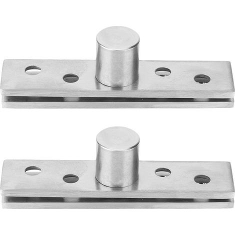 2 charnières pivotantes à 360 degrés en acier inoxydable, charnières de porte rotatives de 75 mm de long, pivot central (1/5)