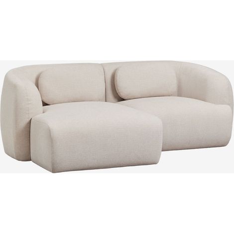 Canapé modulable avec méridienne gauche en chenille Coquette, 2 pièces SKLUM