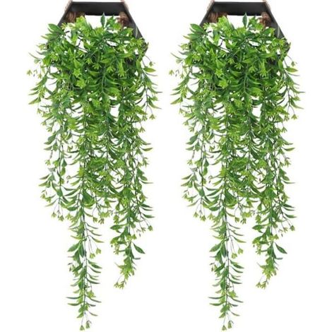 2 Pièces Lierre Artificiel, Feuillage Réaliste UV Résistant, Chute de Lierre Décorative pour Intérieur Extérieur Mariage Jardin (1/4)