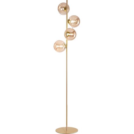 "Piantana HONEY in metallo ottone con diffusori in vetro champagne" (1/2)