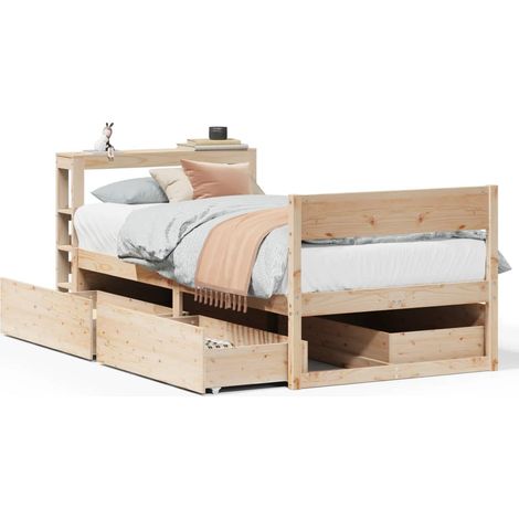 Maison Exclusive - Cadre de lit sans matelas 75x190 cm bois de pin massif