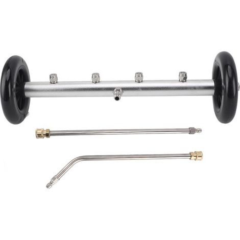 Cleaner of train of bearing 16 inches 4000PSI high pressure under brushes to water of cleaning of car with rod d'extension for truck SUV trailer black pure (1/5)