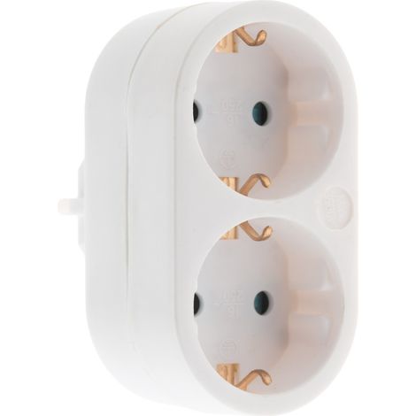 Biplite Schuko 16A - Blanc - Zenitech (1/4)