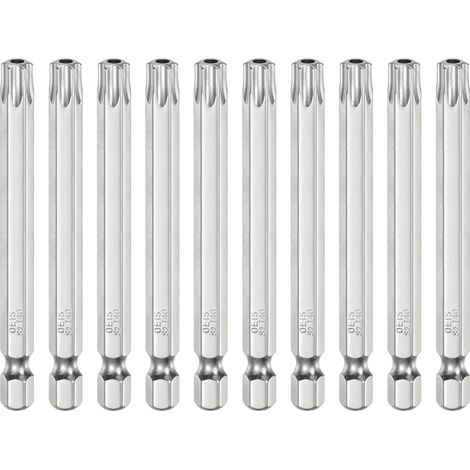 10Pcs T40 Embout Tournevis Torx 1/4" Hex Shank Longueur 3" (75mm) (1/5)