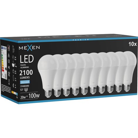 Mexen Nova 10x Ampoule LED E27, A70, 20W, Froid - 6500K, 2100 lm - L100-E27-2065-01x10 (1/3)