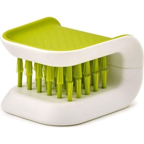 Brosse de nettoyage pour couteaux et couverts de cuisine, verte (1/4)