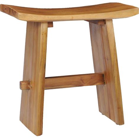 Tabouret Chaise de bar Tabouret de bar - Bois de teck massif BV498681 - BonneVie (1/5)