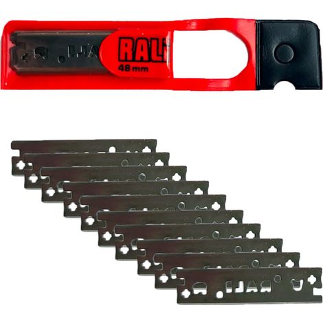Set  10 lames 48mm chrome originales pour rabots à planer RALI 105, 220 et 260 (1/5)
