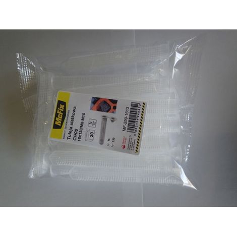 Tuleja Siatkowa - 16 x 130 mm - Compatible M8 M10 - Pour Résine Chimique - 20 Pièces (1/2)