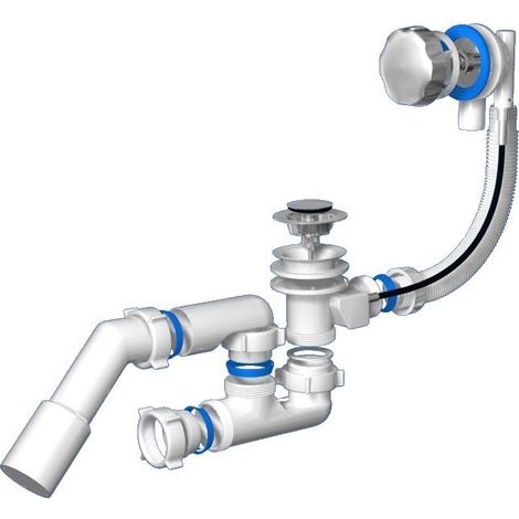BADEWANNENSIPHON MIT ÜBERLAUF MIT GRIFF 50 mm (1/2)
