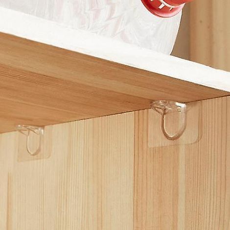 [Lot de 16] Supports de sol auto-adhésifs pour étagères et armoires - Adhésif renforcé pour une installation sans perçage (1/4)