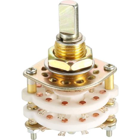 2P11T Rotary Tape Selector 2 Poles 11 Positions, 2 Floors for Radio, TV, Industrial Machine Control Unit – 1 Pcs (1/5)