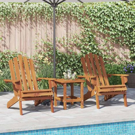 vidaXL Chaises Adirondack de jardin lot de 2 Bois massif d'acacia (1/5)