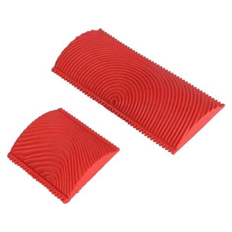 DEESSE SHOP-2pcs / Set Bois Outil de Granulation en Caoutchouc Outils de Peinture Brosse Pinceau Effet de Grain pour Bricolage décoration Murale (1/5)