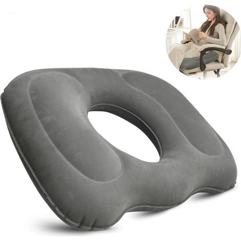 45x39cm Coussin de siège Gonflable pour hémorroïdes - Coussin d’Assise Orthopédique Rond avec Pompe, Coussin Orthopédique, Soulage Les héamorroïdes, Les Piles, Le Coccyx ou Les douleurs postnatales (1/5)