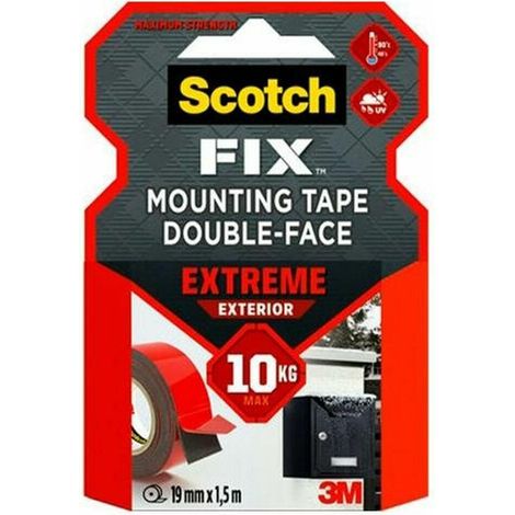 Scotch Montageband Klebeband Doppelseitig Grau 1,5 m
