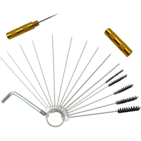 Edelstahl-Sprühreinigungsset, Komplettset mit Bürste, Reinigungswerkzeug und Nadel zur Lackpflege