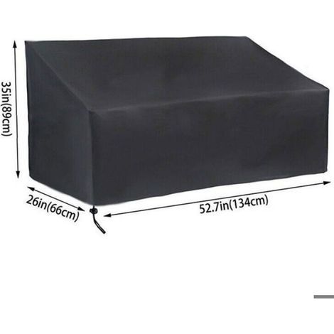 Housse banc jardin extérieur - Lot 1 - 134x66x89cm Oxford 210D - Imperméable coupe-vent anti-UV Aucuneary (1/5)
