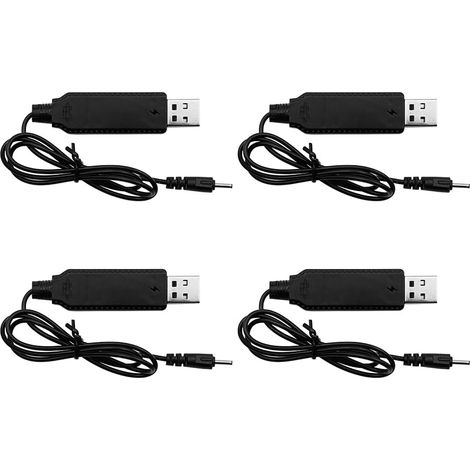 4PCS Câble de Batterie USB 3.7V Chargeur Lipo Port DC 2.0 mm pour Attop XT-1 RC Drone Quadcopter WiFi FPV (1/5)