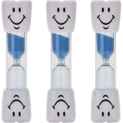 Sablier - Minuteur de Brossage Dentaire 3 Minutes - Pour Enfants - Salle de Bain - Lot de 3
