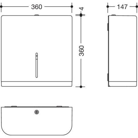 HEWI 477.21.60099 support pour grande réserve de papier WC 24 (1/2)
